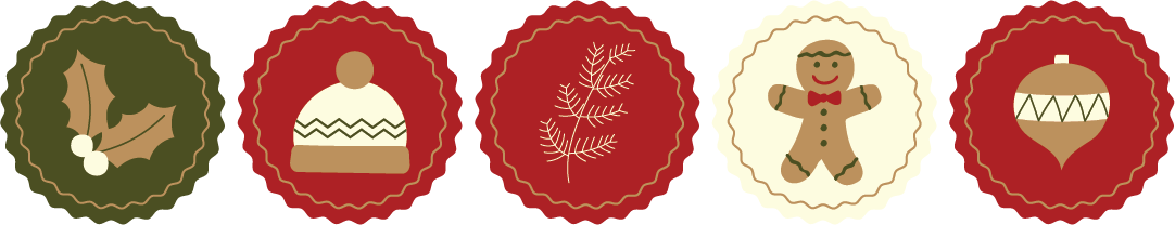 Conjunto Stickers Natalicios Opção 4