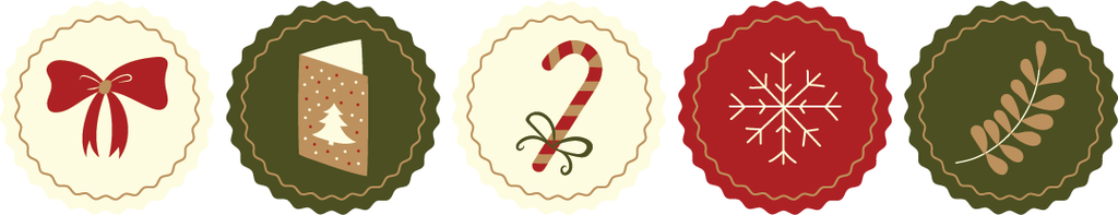 Conjunto Stickers Natalicios Opção 1