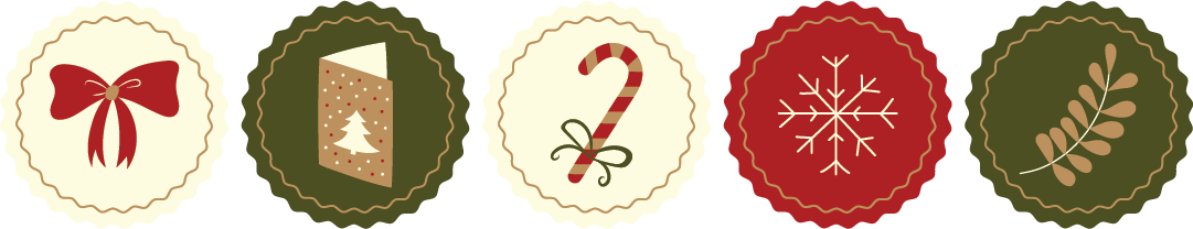 Conjunto Stickers Natalicios Opção 1