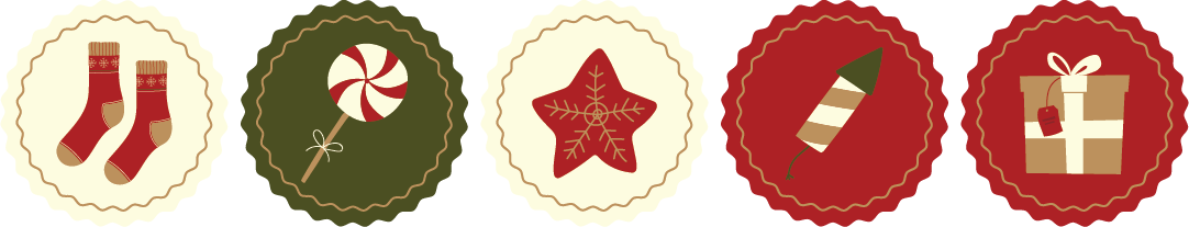 Conjunto Stickers Natalicios Opção 3