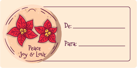 Sticker Peace Joy & Love