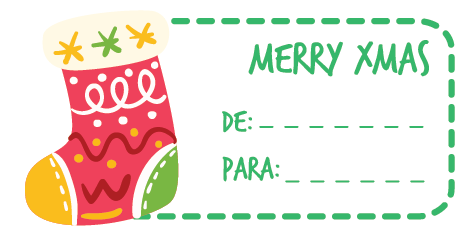 Sticker Meia Natal Branco