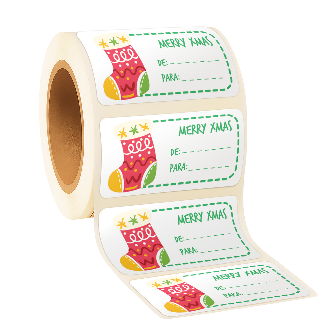 Sticker Meia Natal Branco