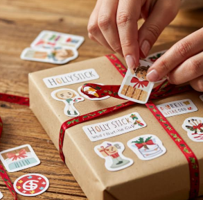 Sticker Meia Natal Branco