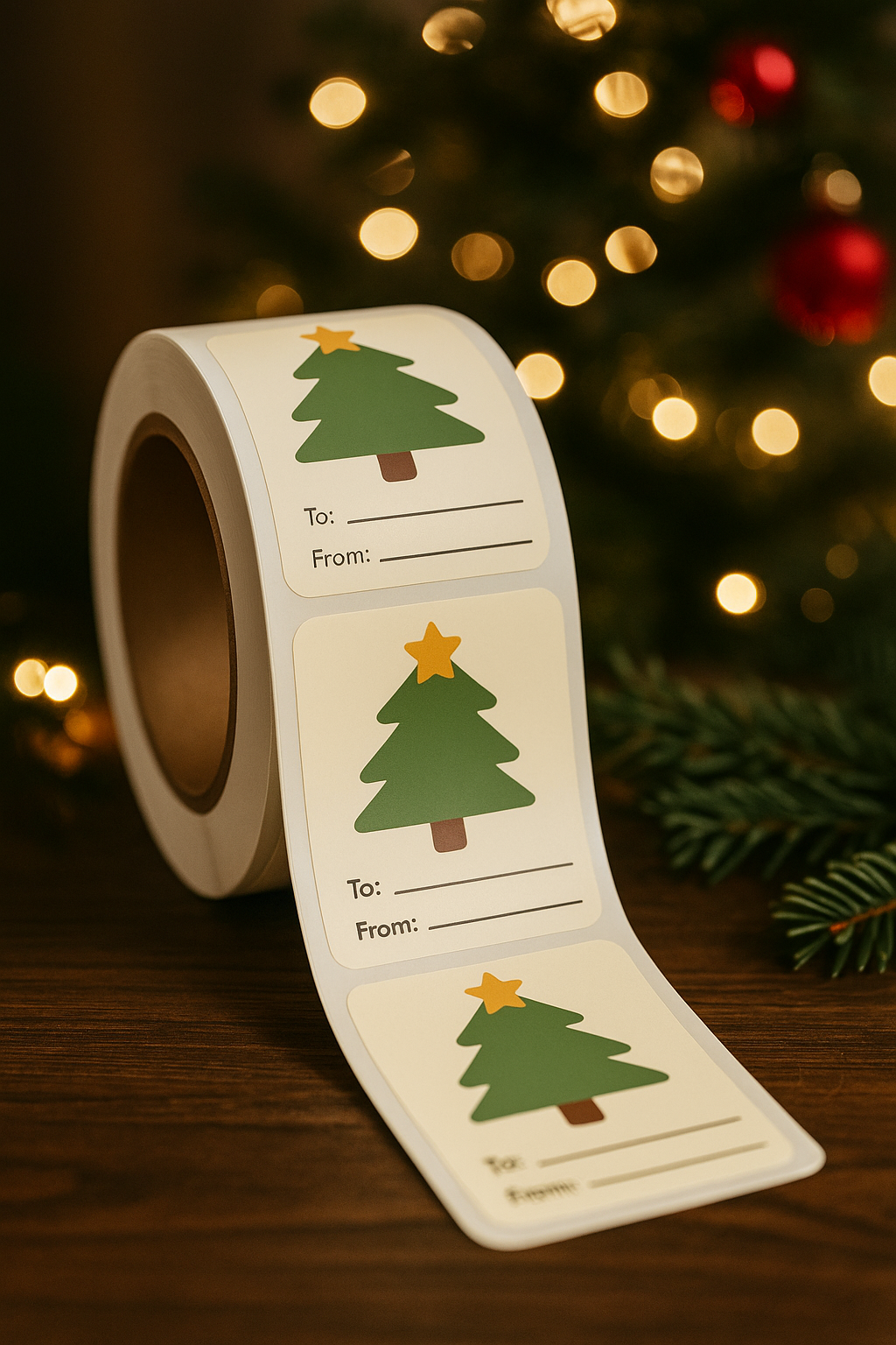 Christmas Tree Star Sticker